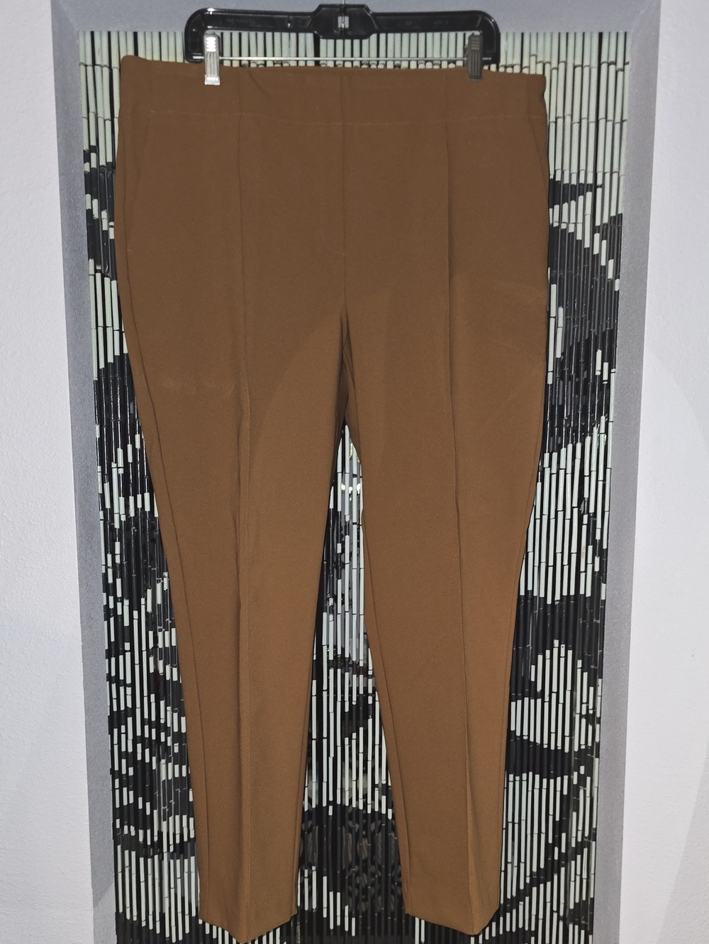 Rachel Zoe Camel Straight-Leg Ponte Pants